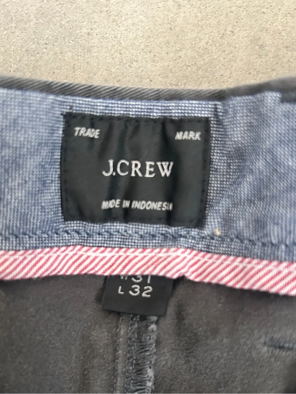 J. Crew 770 Straight-fit stretch chino pant dark gray 31X32